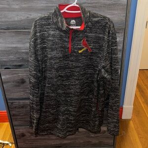 Majestic 1/2 Zip St. Louis Cardinals Pullover